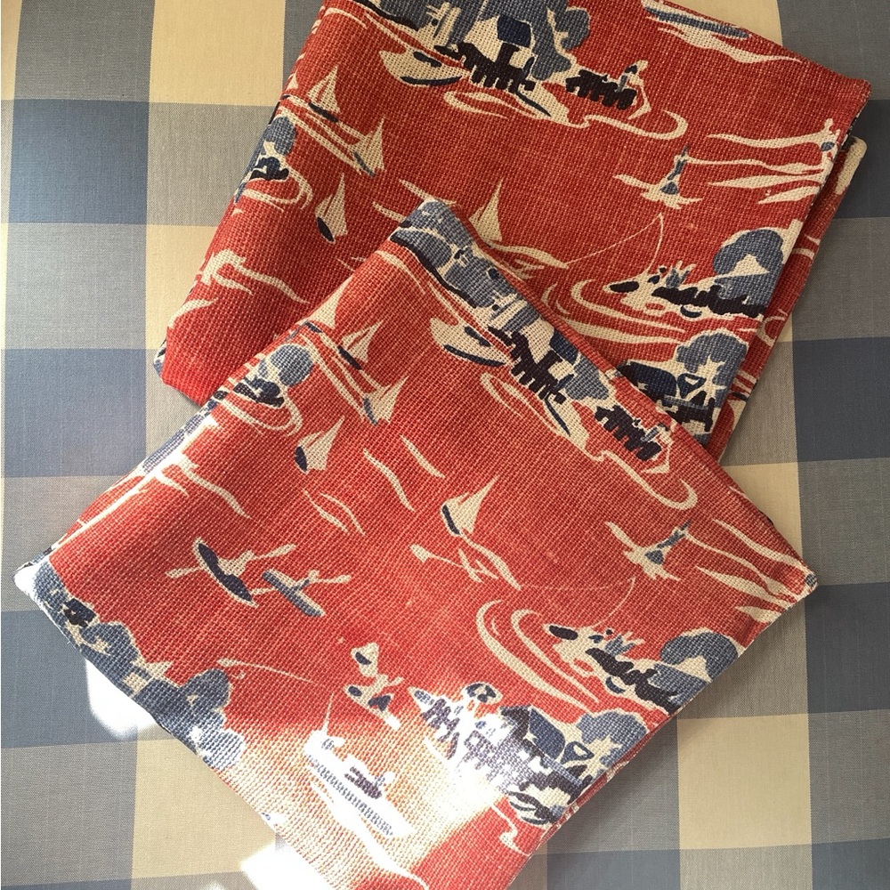 Serena & Lily  Lake Print Euro Shams